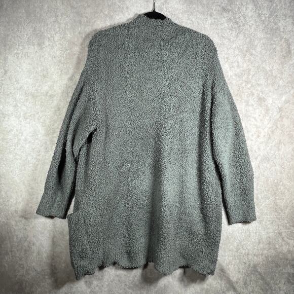 Barefoot Dreams Cozychic Lite Cardigan Sweater Womens S/M Gray Oversized Pockets - Picture 5 of 10